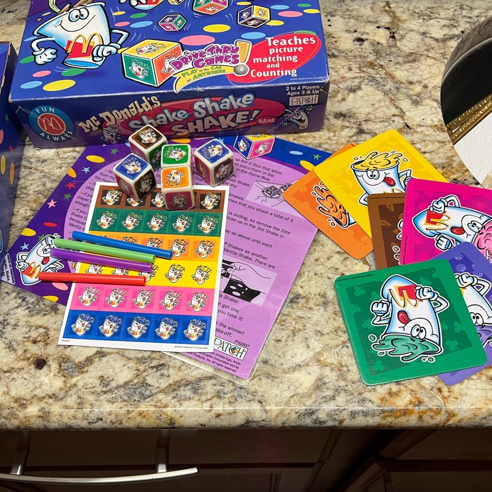 Rare McDonald's Shake Shake SHAKE ed ucational game *play in car or home*